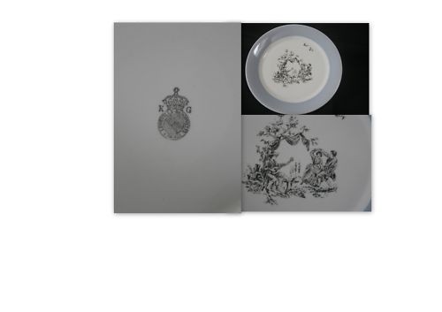 Assiette dessert ancienne - dessert,