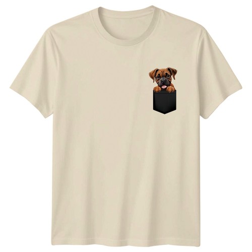 Boxer chiot poche - , peeking