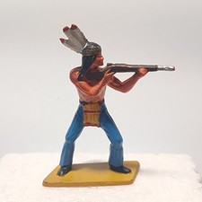 Figurine soldat plastique starlux western farwest -  Indien avec fusil 