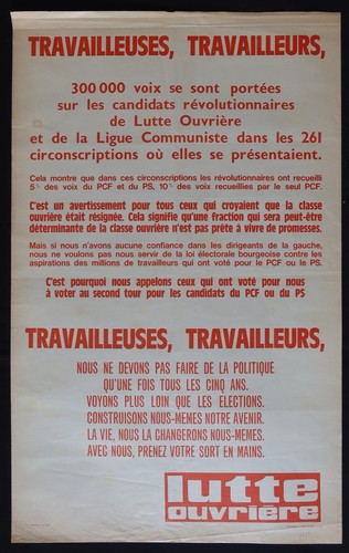 Affiche 1973 lutte - lutte, ouvriere