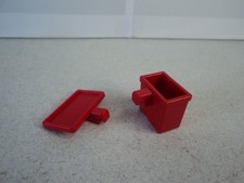 PLAYMOBIL vintage city life école époque 1900 poubelle rouge plateau 5314 3084