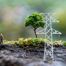 Modèle de tour électrique 1:160, accessoire photo multifonctionnel,