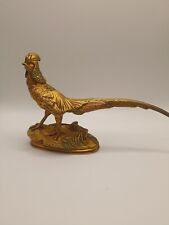 statuette en bronze animalier  representant un faisan