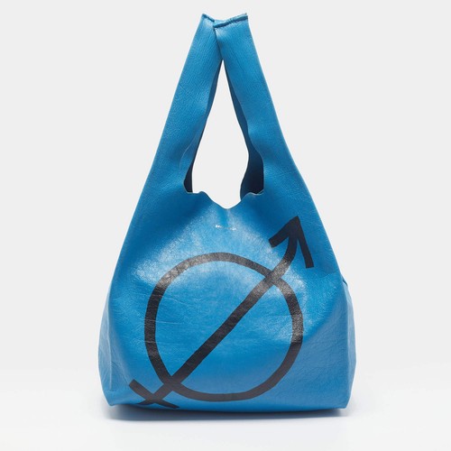 Sac cabas cuir bleu - sac,