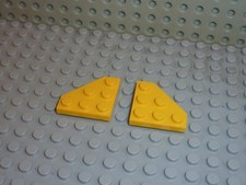 2 x LEGO yellow plate ref 2450 / set 8277 8872 6473 8286 6175 8414  ...