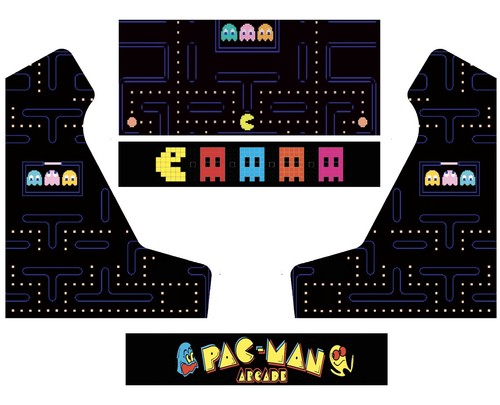 Stickers bartop pacman modèle - stickers,