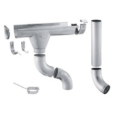 ZAMBELLI gouttière zinc set 280, abri jardin, abri voiture, terrasse, 1 côté toi