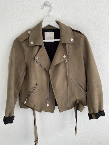 Veste daim kaki mango femme - daim,