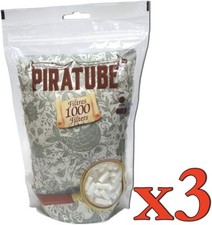 Lot 3 sachets Filtres Cigarettes 1000 Piratube | Filtre pour Rouler | Total 3000