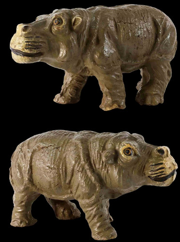 Figurine elastolin hippopotame - figurine,