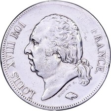 France, Louis XVIII, 5 Francs, 1820, Paris, Argent, TTB+, Gadoury:614, KM:711.1