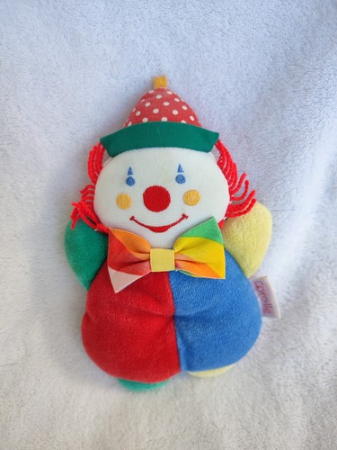 Doudou hochet clown bleu - hochet,