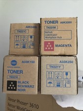 lot 4 x Original Konica Minolta TN221k c m yToner bizhub C227 C287 