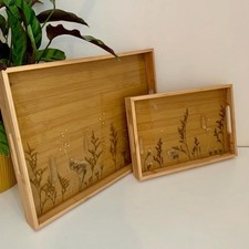 Lot de 2 plateaux de service