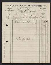 BOURGES (18) CYCLE VELO Concessionnaire TIGRA & BOUROTTE "Louis DEMERON" en 1921