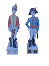 Louis Sayn Capodimonte porcelaine deux figurines Napoléon