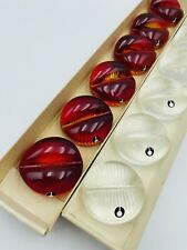 Lot de 2 boites de 6 Portes couteaux en Verre - Pukeberg Sweden 1960'