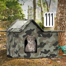 Niche pour chats d'extérieur, abri isolé pour chatons, jardin, garage ou