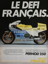 PUBLICITÉ DE PRESSE 1981 MOTO PERNOD 250 LE DÉFI FRANÇAIS - THIERRY ESPIÉ