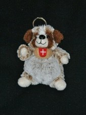 Peluche RODADOU RODA doudou chien Saint Bernard brun chiné tonneau croix 13 cm
