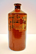 Vintage Bourne Denby Grès Encre Bouteille Stephens Noir Bleu Writing Fluide Labe