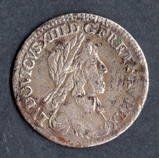 MONNAIE ROYALE EN ARGENT : 1/12eme ECU DE LOUIS XIII DE 1643 A @ PARIS @ WARIN !