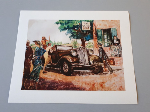 Affiche voiture ancienne au - affiche,