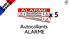 5 Autocollant/Sticker dissuasif  " ALARME "  SUPER PROMO   !!!