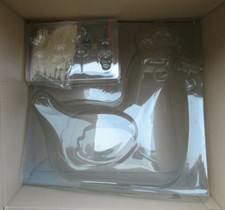 CACAO BARRY KIT DE PAQUES MOULES PLASTIQUES TRANSPARENT POULE 50 cm + 3 PLAQUES