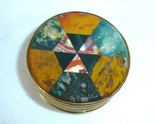 Boîte À Mosaïque Florentine Pietra Dura Italie 19E Siècle