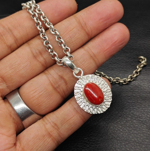 Pendentif amérindien corail