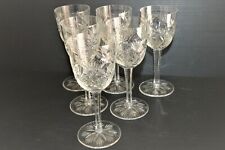 -6  VERRES à Pieds ANCIENS CRISTAL sans Marque SEVRES?  art de la table XXe