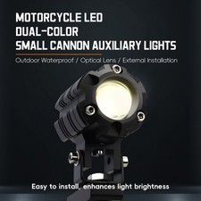 Phare moto blanc jaune LED