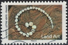 France 2024 Oblitéré Used Land Art Spirale de galets blanc sur roche Y&T FR 2378