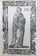 Islam Mariage Perse en 1598 Burqa Hijab Rare Gravure sur Bois Venise Vecellio