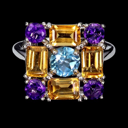 925 bague argent - argent, octogone