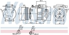 NISSENS 89278 Compresseur, climatisation pour HYUNDAI,KIA