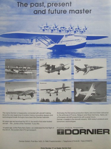 Pub dornier hydravion - dornier,