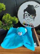 Doudou Ours Plat Bleu Nidal 2 nestlé blanc carré plat publicitaire 