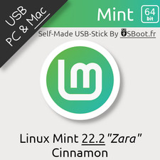 CLÉF USB LINUX MINT 22.2 ZARA 64BIT BOOTABLE DRIVE INSTALLATION & LIVE TEST
