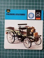 Fiche Auto circa 1978 12 x 12,5 cm premiers utilitaires mercedes
