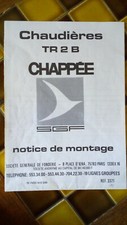 Notice de montage dépliant technique CHAUDIERE TR 2 B CHAPPEE - vers 1970 - SGF 