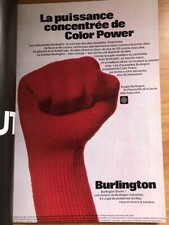 ◕ Publicité Vintage Advertising Chaussettes BURLINGTON rouges ◕ Mai 1970 ◕