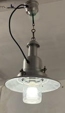 Vintage UCCELLO Lustre style Pêcheur Estampillé UCCELLO Aluminium & Verre