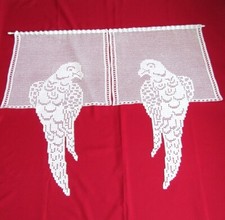 Rideaux  brise-vue crochet , Perroquets fait main neufs Création textile.