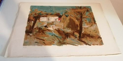 Gaston larrieu lithographie - gaston,
