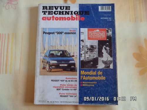 Rta peugeot 306 essence 565 - rta,