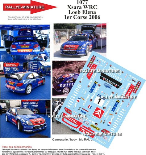 Decals ref 1077 citroen - 1/24,