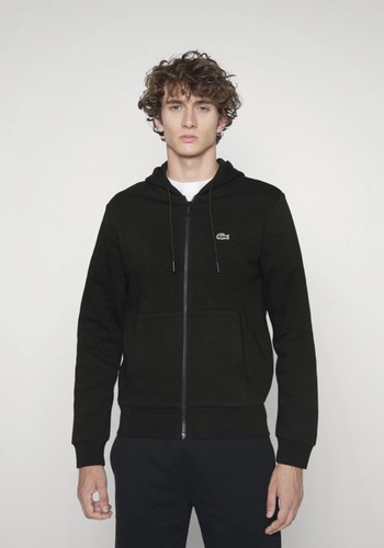 Veste capuche noir lacoste - veste,