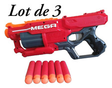 Nerf Mega Cycloneshock - Lot de 3 Blasters  + 18 Fléchettes Mega TBE Manuel